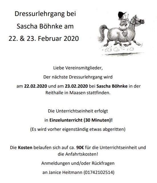 Dressurlehrgang 02 20